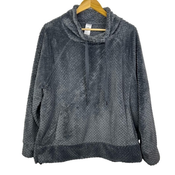 Member's Mark Women's Warm Plush High-Low Hem Pullover Charcoal Sky Size XXL - Picture 1 of 7